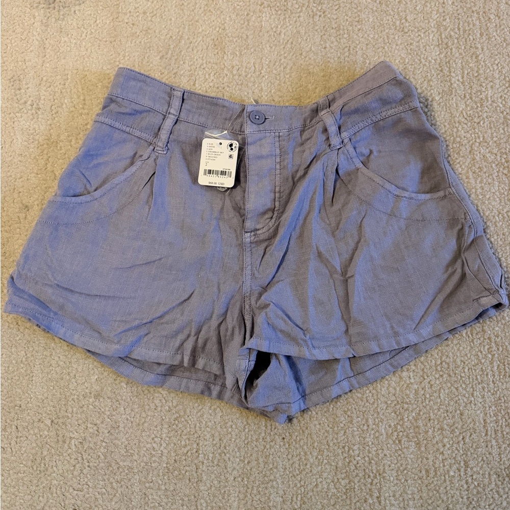 Free People High Waisted Light Purple Cargo Shorts
